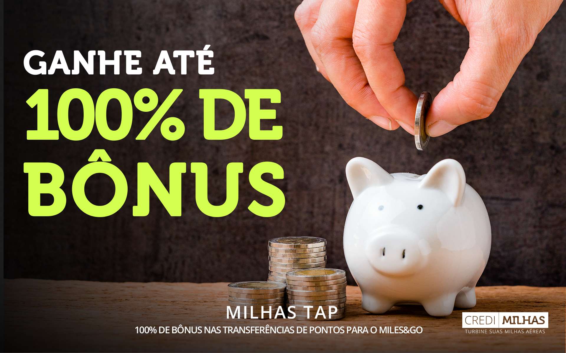 100% de bônus nas transferências de pontos para o Miles&Go 